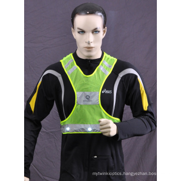 100% Polyester Mesh Safety Vest with Reflective Tape for Running
